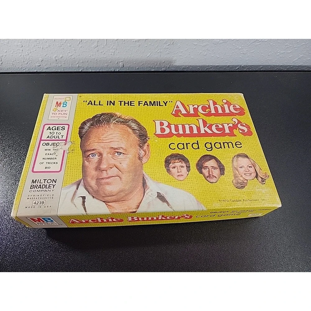 Vintage 1972 All In The Family Archie Bunker's Card Game by Milton Bradley‎ TV